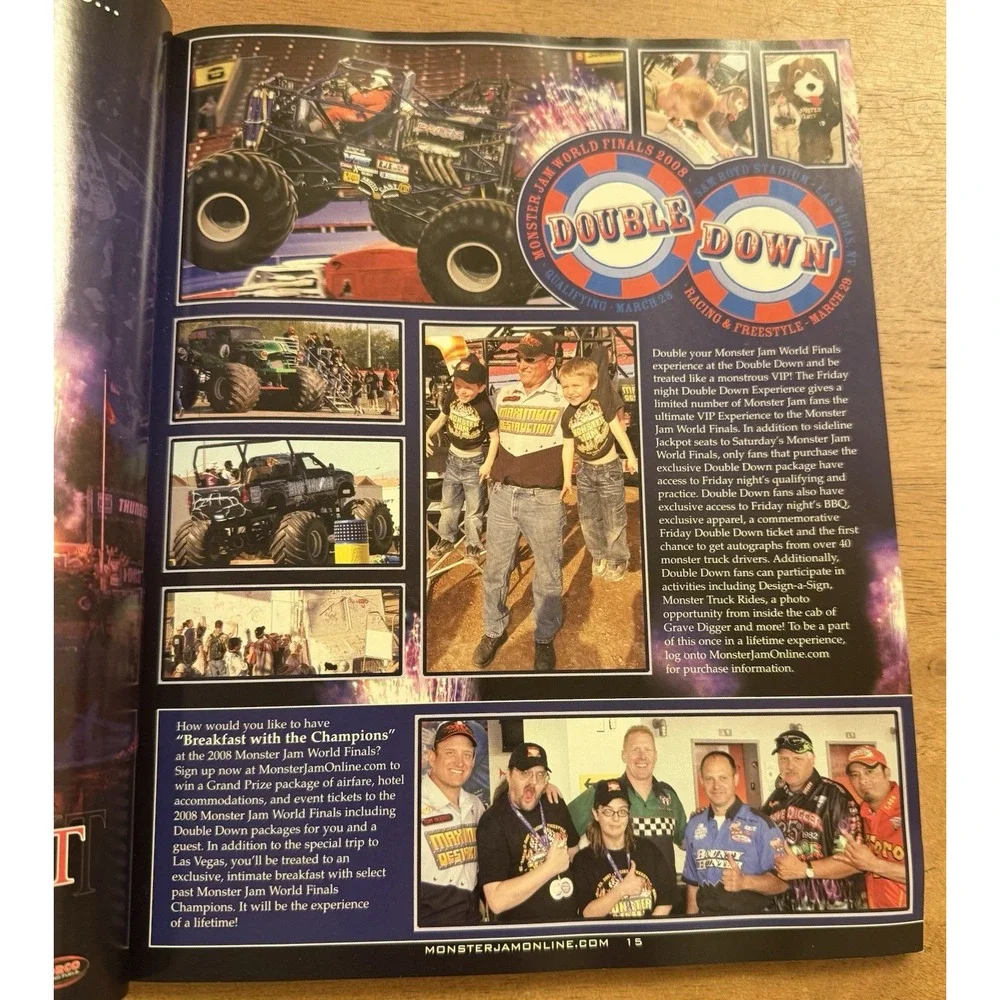 Signed Monster Truck Monster Jam 2008 Official Souvenir Yearbook Grave Digger